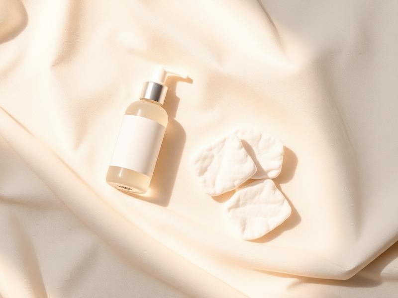 Woman applying skincare in natural light