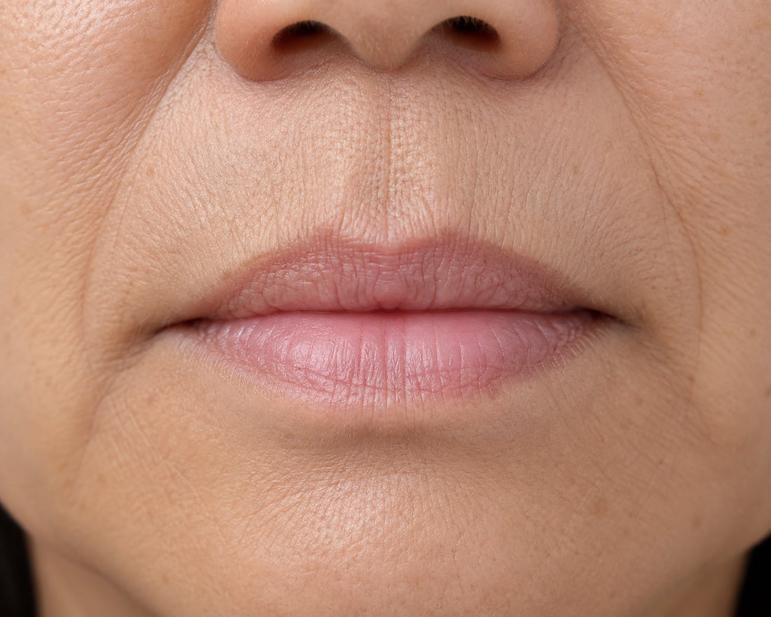 Fine lines around the mouth