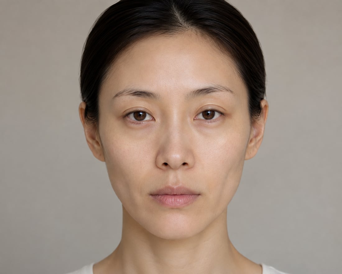 Volume loss in the cheeks and mid-face
